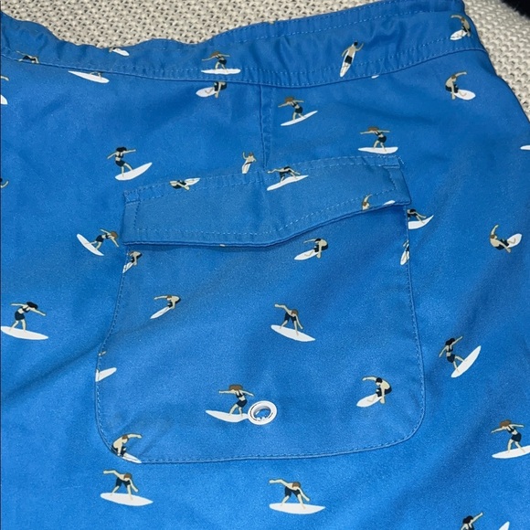 Original Penguin Light Blue Swim Trunks with Seagull Design - Picture 7 of 13